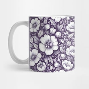 White Flowers Mug